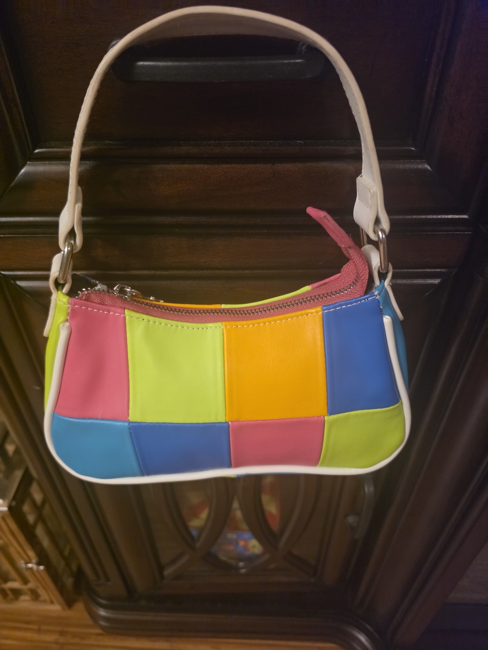 Delias Colorblock Mini Shoulder Bag in Multicolor Patchwork